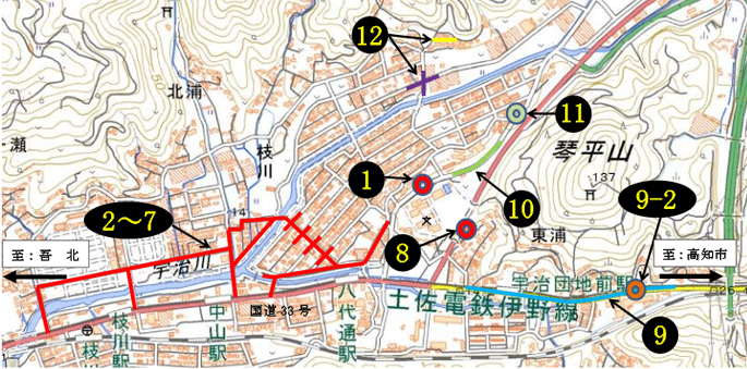 通学路対策計画箇所図