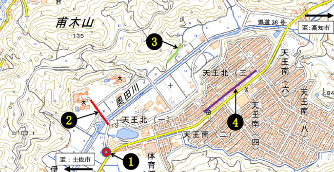 通学路対策計画箇所図